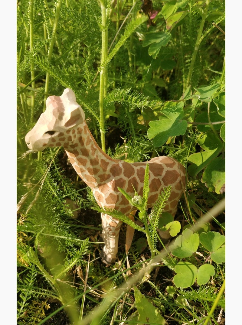 Figurine girafe en bois Marron - Kiabi