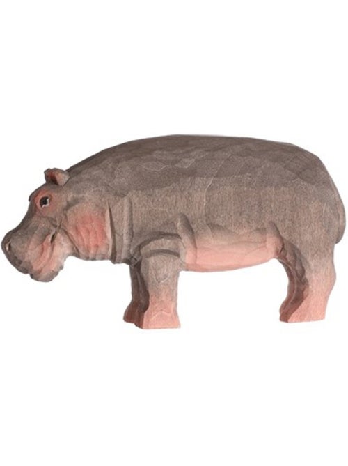 Figurine hippopotame en bois - Kiabi