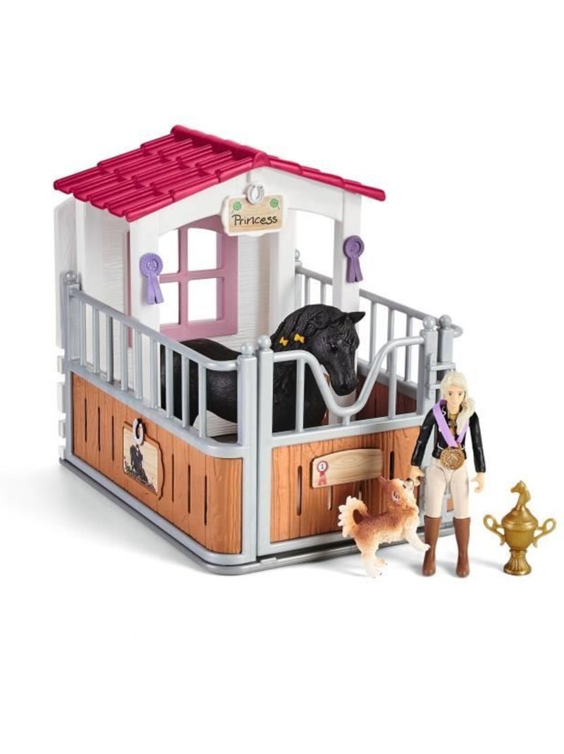 Figurine Horse Club : Box avec Tori & Princesse Blanc - Kiabi