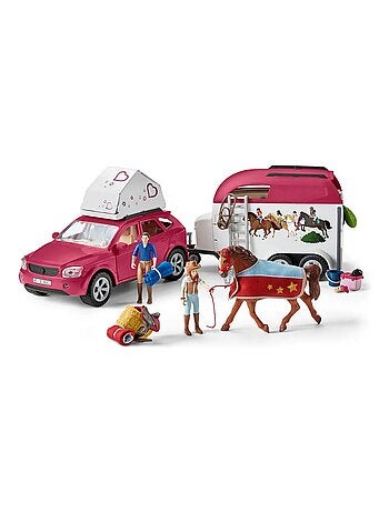 Figurine Horse club : Grand voyage équestre en voiture et remorque