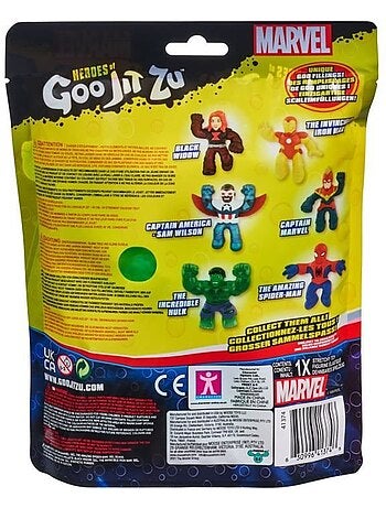 Figurine hulk s3 - moose toys - 11 cm - goo jit zu marvel - vert et bleu