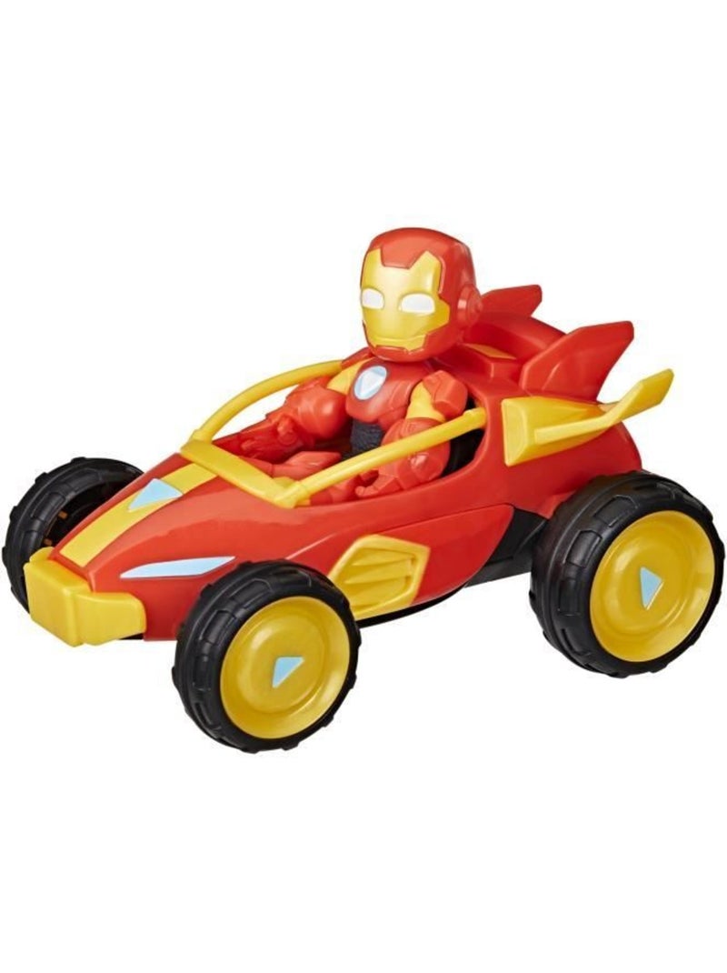 Figurine iron man et véhicule bolide iron man, marvel iron man and his awesome friends, dès 3 ans Rouge - Kiabi