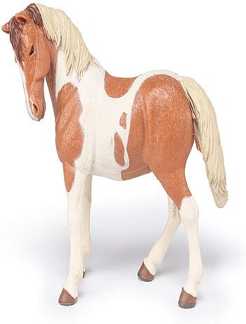 Figurine jument pinto