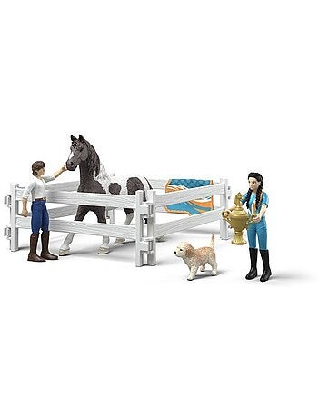 Figurine kit de voltige kim - schleich 42799 - gamme horse club
