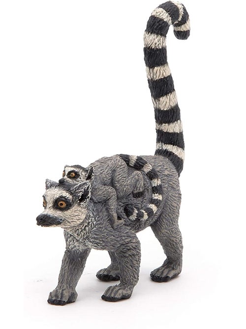 Figurine Lémurien et son bébé - Kiabi