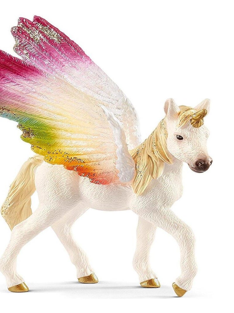 Figurine Licorne ailée arc-en-ciel, poulain N/A - Kiabi