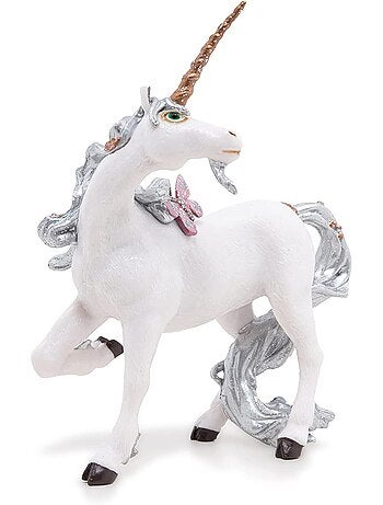 Figurine Licorne argentée