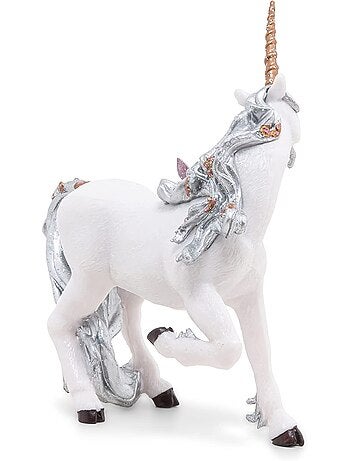Figurine Licorne argentée
