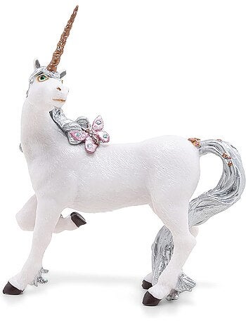 Figurine Licorne argentée