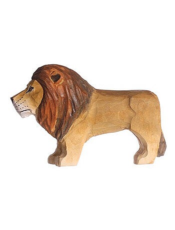 Figurine Lion en bois