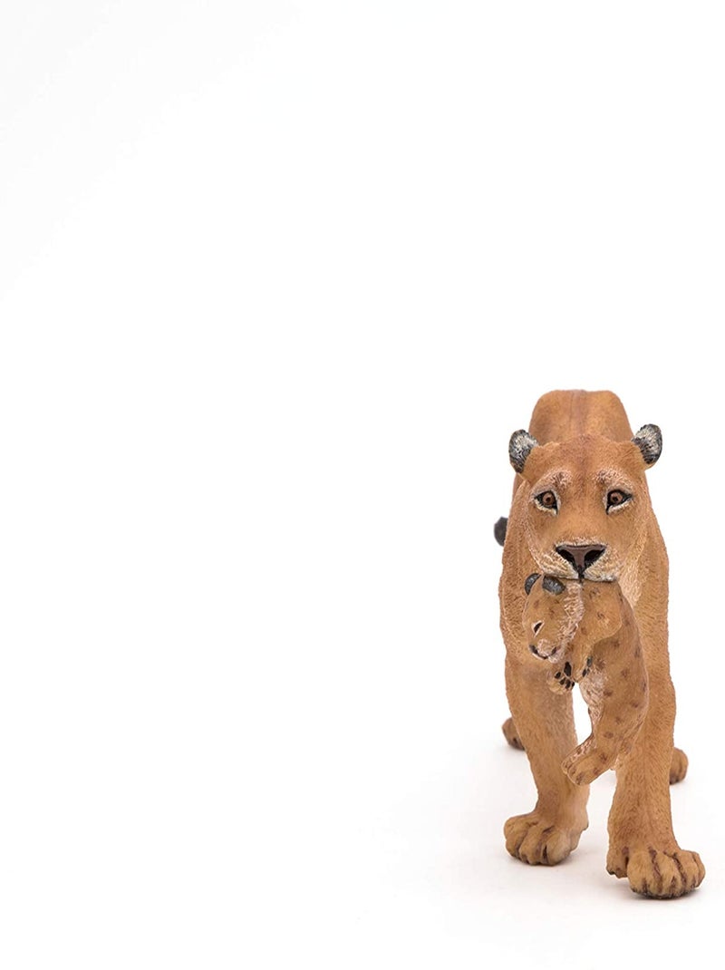 Figurine Lionne avec son bébé lionceau Marron - Kiabi