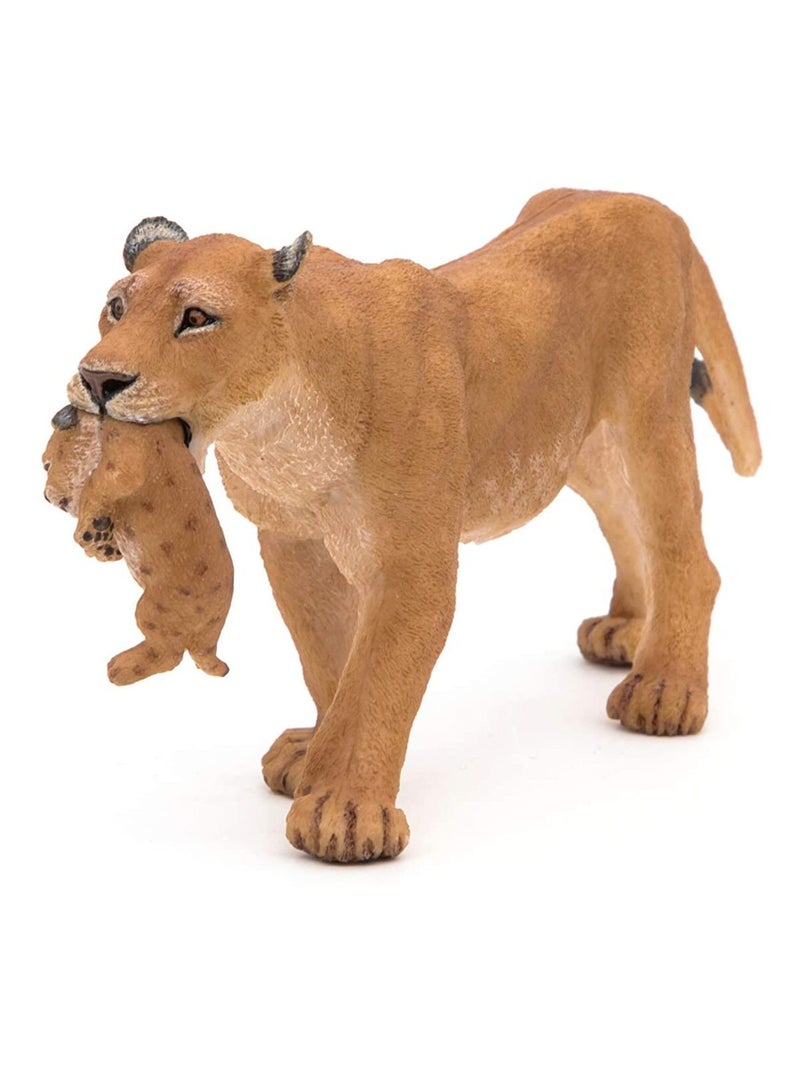 Figurine Lionne avec son bébé lionceau Marron - Kiabi