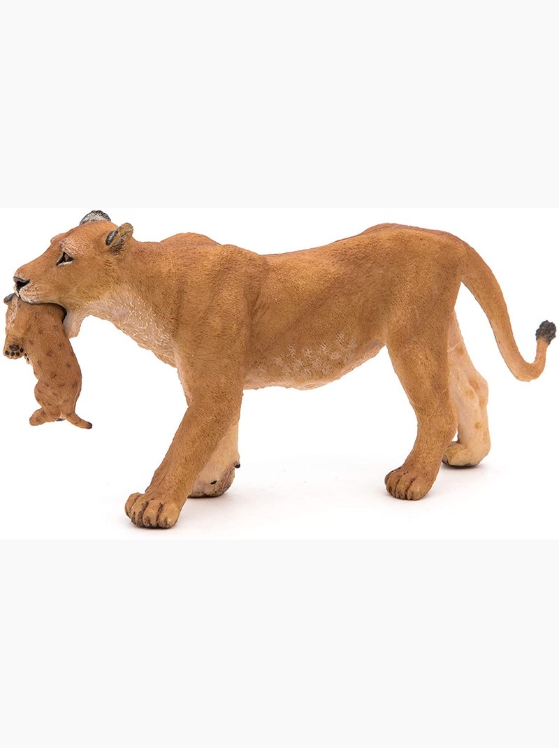 Figurine Lionne avec son bébé lionceau Marron - Kiabi