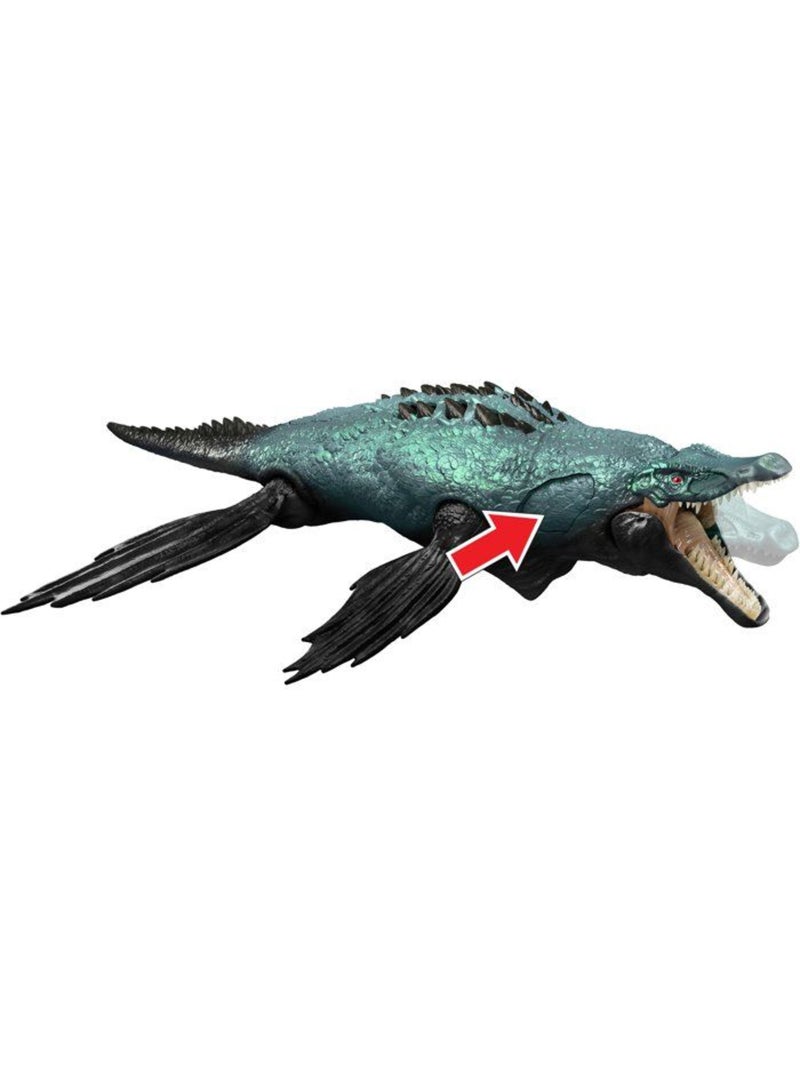 Figurine liopleurodon grand format, nageoires mobiles - jurassic world Vert - Kiabi