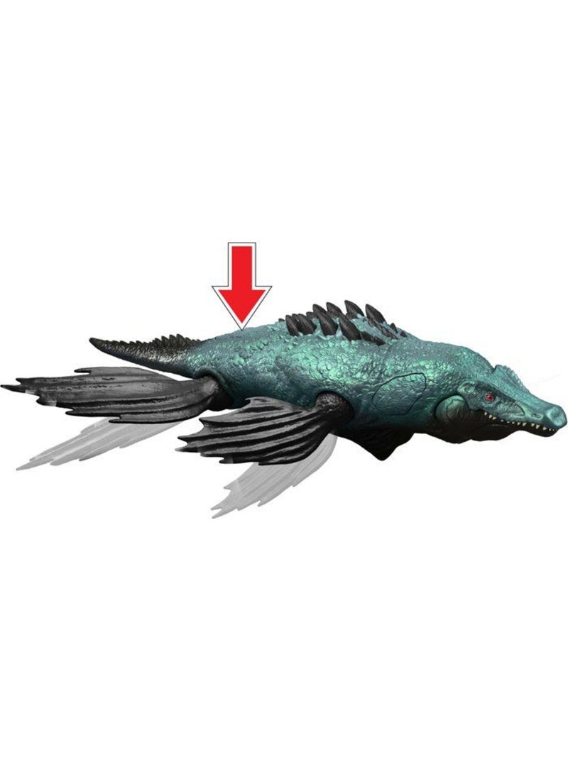Figurine liopleurodon grand format, nageoires mobiles - jurassic world Vert - Kiabi