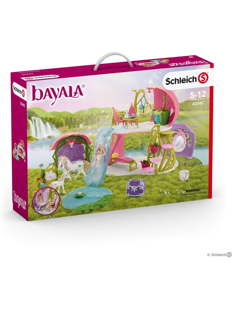 Figurine: Maison-fleur pailletée avec licornes, lac et écurie Multicolore - Kiabi