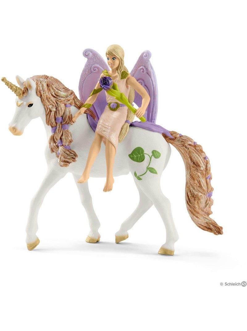 Figurine: Maison-fleur pailletée avec licornes, lac et écurie Multicolore - Kiabi