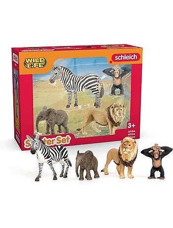 Figurine mes premiers animaux d'afrique, 4 figruines, schleich 42721 wild life, dès 3 ans