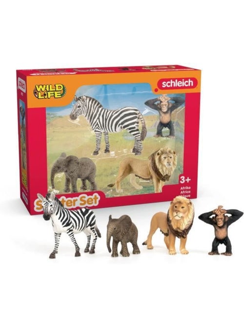Figurine mes premiers animaux d'afrique, 4 figruines, schleich 42721 wild life, dès 3 ans - Kiabi