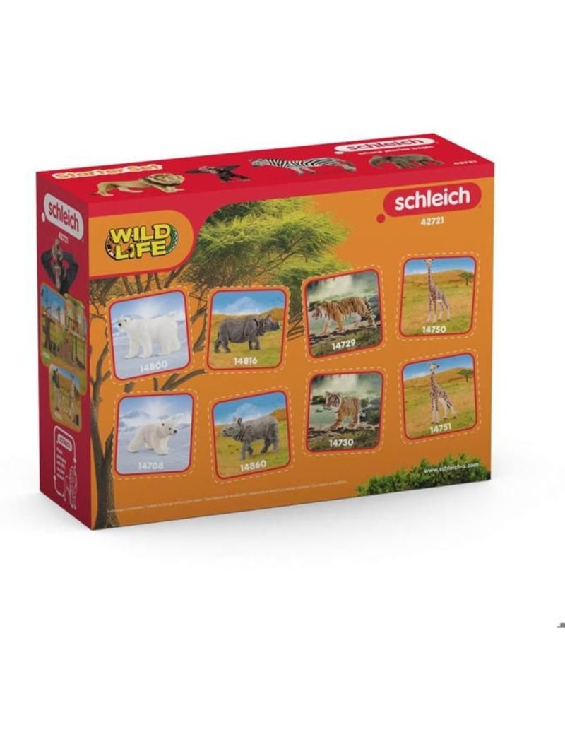 Figurine mes premiers animaux d'afrique, 4 figruines, schleich 42721 wild life, dès 3 ans Marron - Kiabi