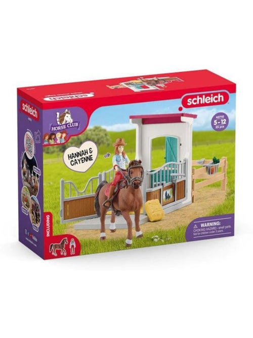 Figurine miniature - schleich - 42710 - hannah et cayenne - mobile - pvc - 32 pièces - Kiabi