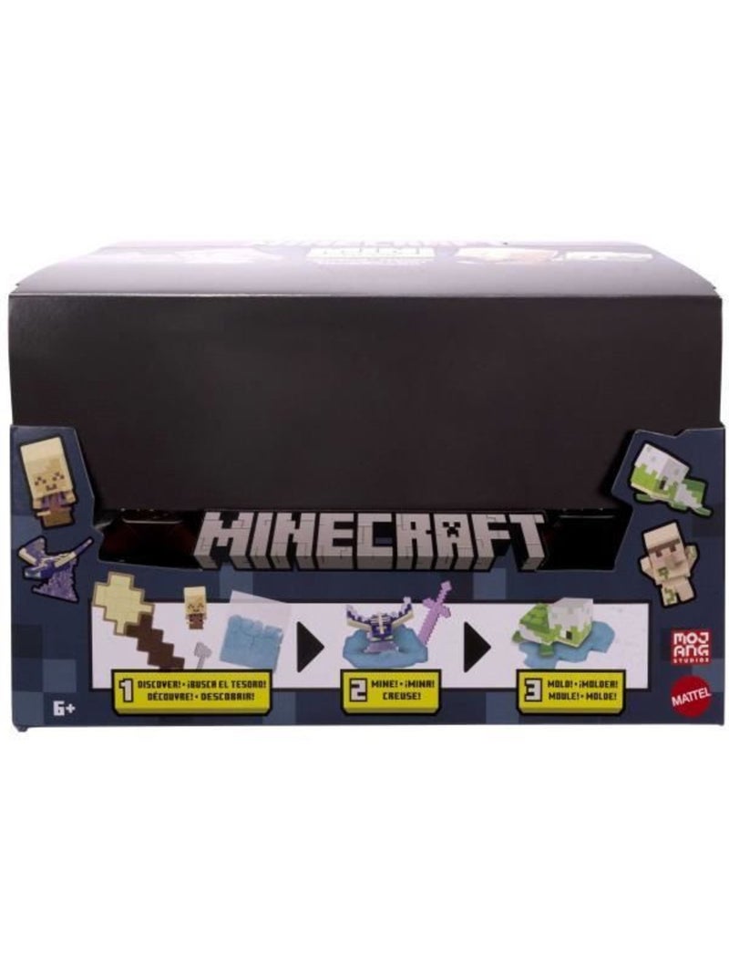 Figurine miniature - Têtes modulables avec sable à modeler, aléatoire - MATTEL Minecraft Violet - Kiabi