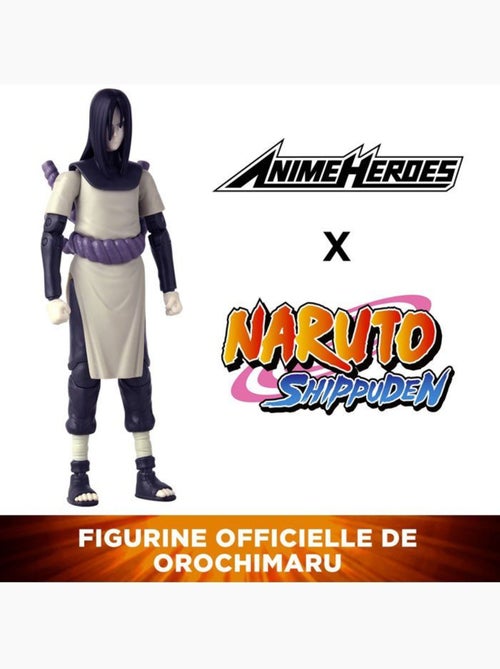 Figurine naruto shippuden - bandai - anime heroes - 36968 - orochimaru - 17 cm - Kiabi
