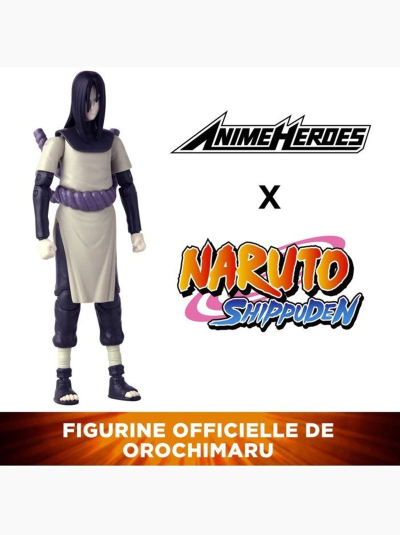 Figurine naruto shippuden - bandai - anime heroes - 36968 - orochimaru - 17 cm Noir - Kiabi