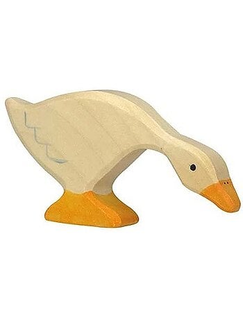 Figurine oie, mangeant