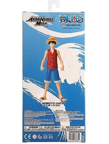 Figurine one piece - bandai - anime heroes mega - 38331 - luffy - 30 cm