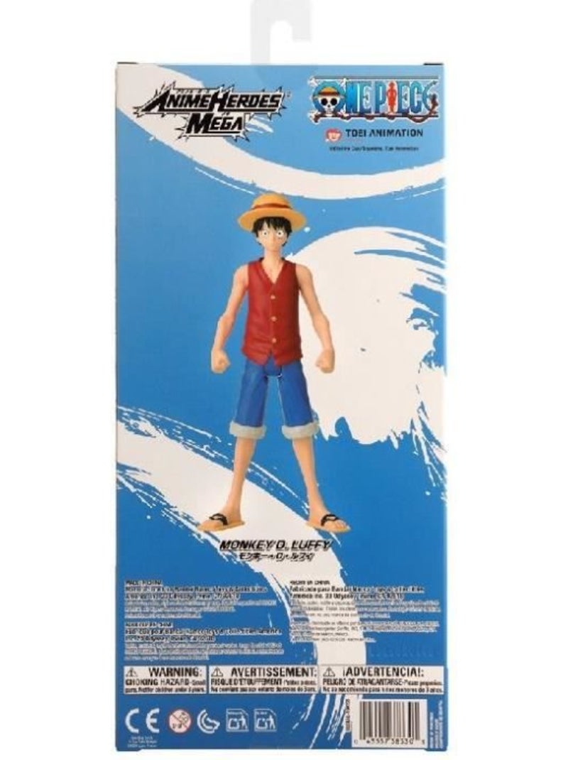 Figurine one piece - bandai - anime heroes mega - 38331 - luffy - 30 cm Multicolore - Kiabi