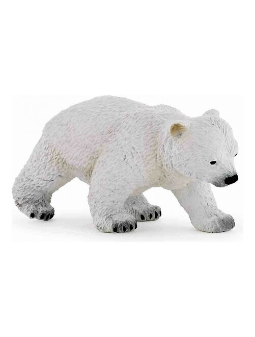 Figurine Ours : Bébé ours polaire marchant - Kiabi