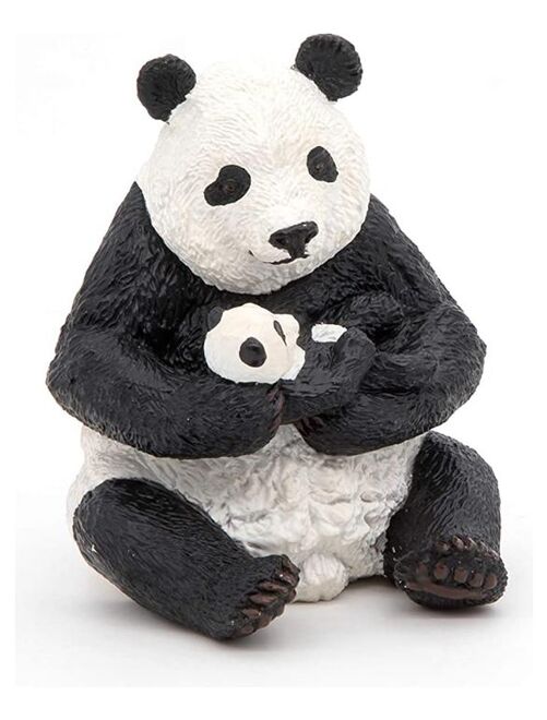 Figurine : Panda assis et son bébé - Kiabi