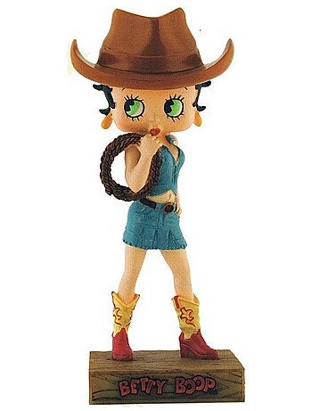Figurine personnage Betty Boop 'Cowgirl' – Résine peinte, N°8 ~15 cm