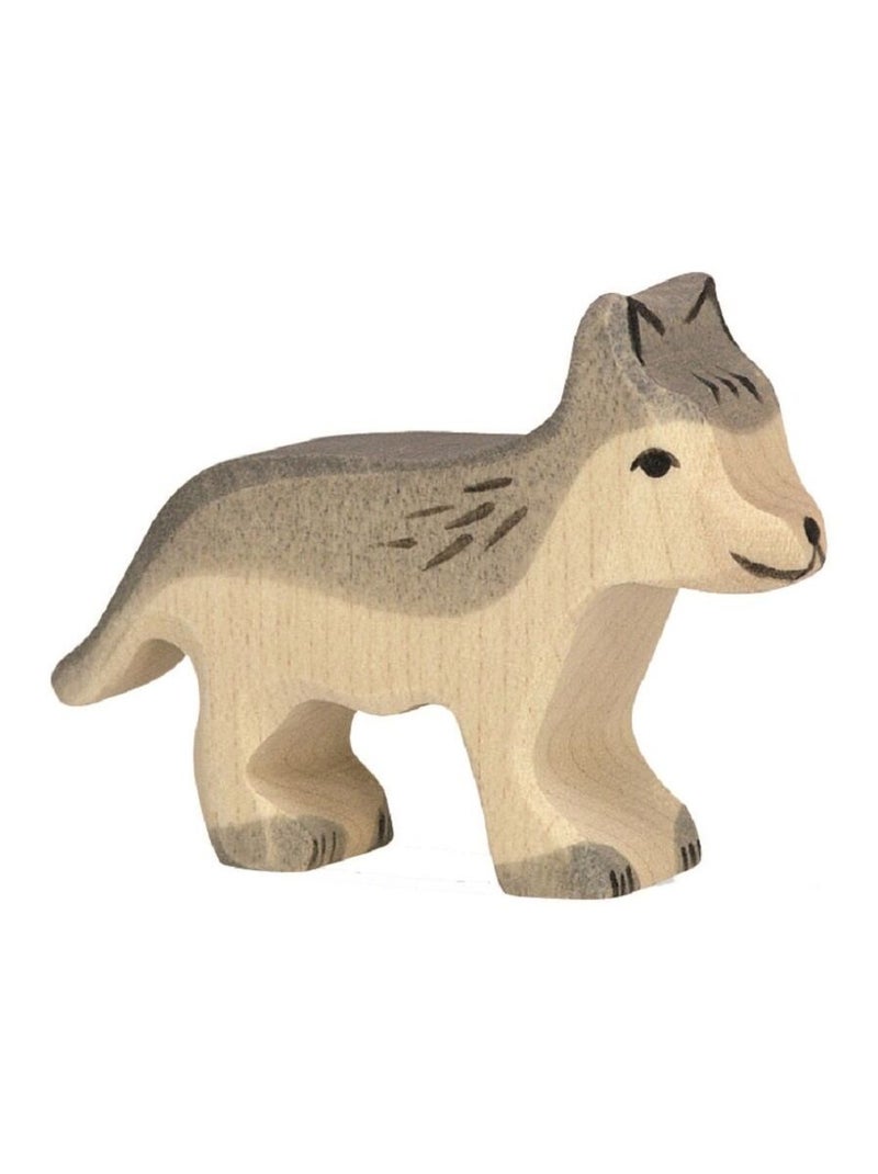 Figurine petit loup Gris - Kiabi