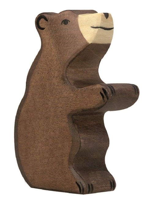 Figurine Petit ours brun, assis - Kiabi