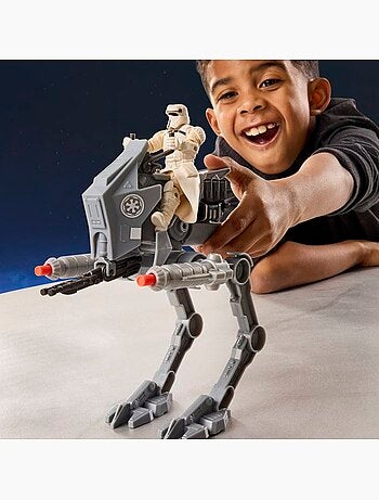 Figurine pilote at-rt + véhicule + blaster - star wars - hasbro