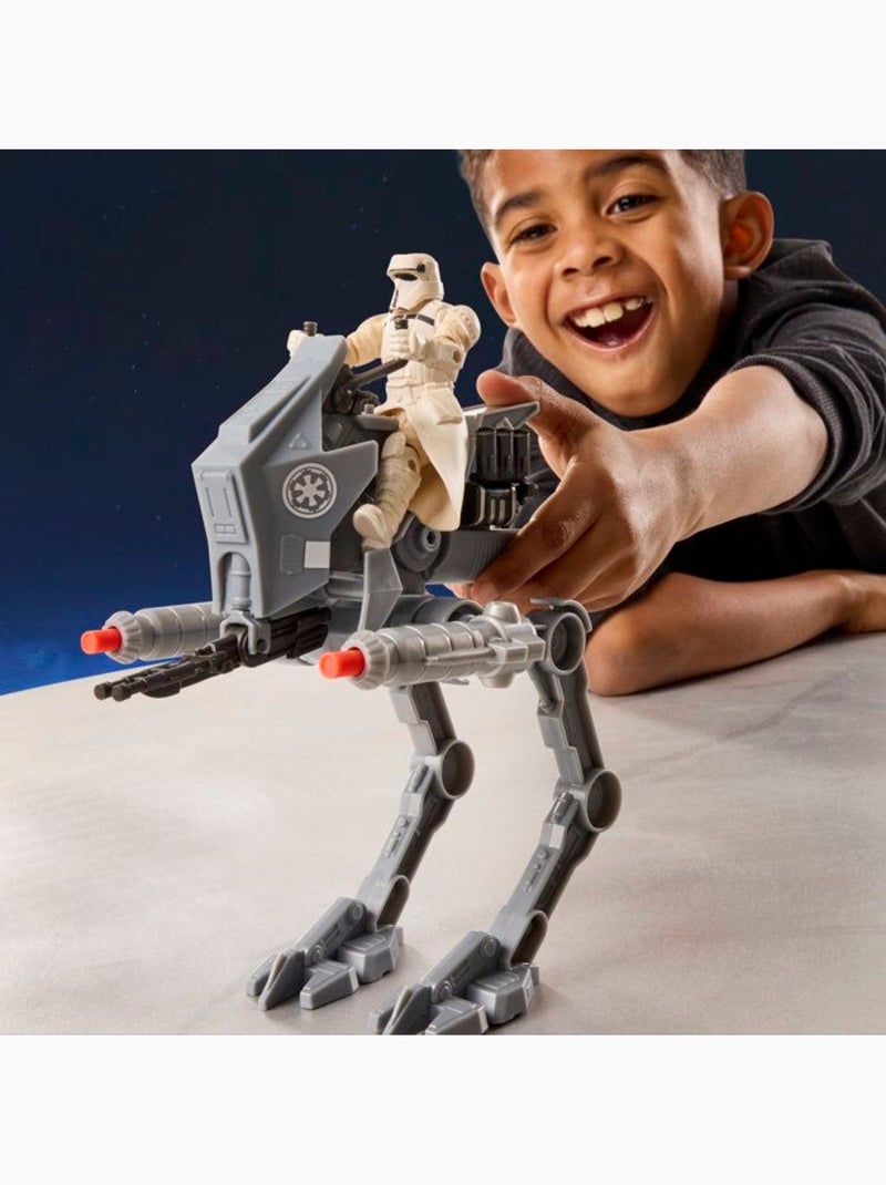 Figurine pilote at-rt + véhicule + blaster - star wars - hasbro Gris - Kiabi