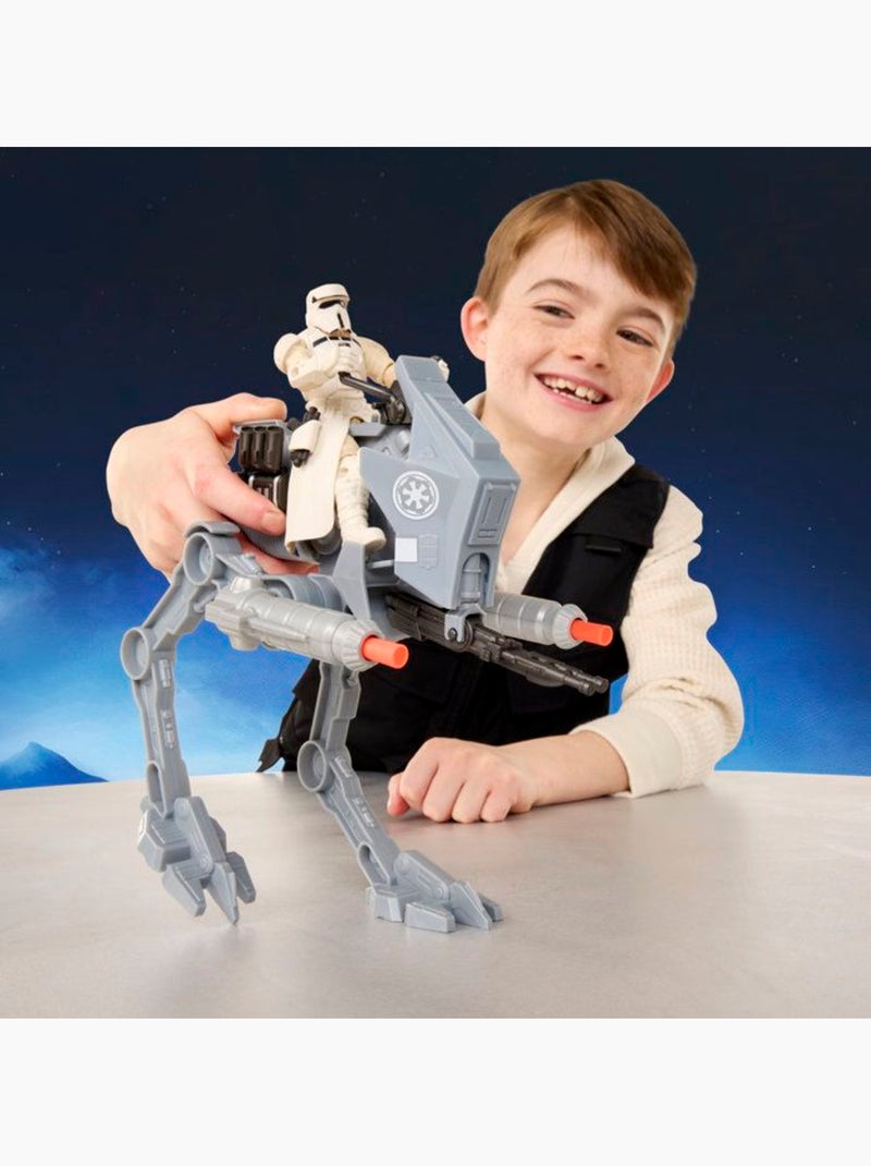 Figurine pilote at-rt + véhicule + blaster - star wars - hasbro Gris - Kiabi