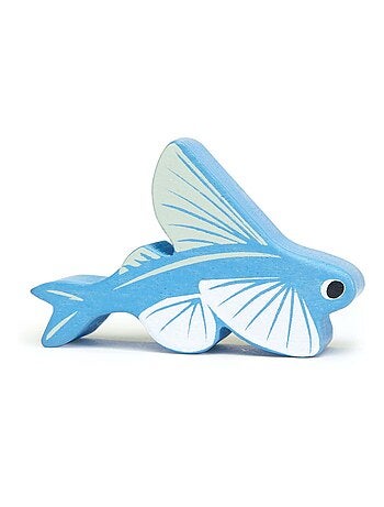 Figurine Poisson volant en bois