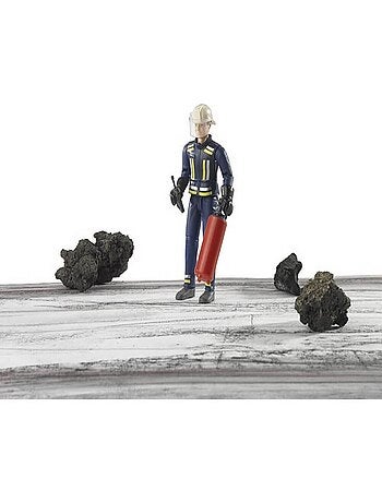 Figurine pompier avec eccessoires