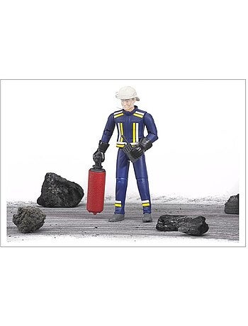 Figurine pompier avec eccessoires