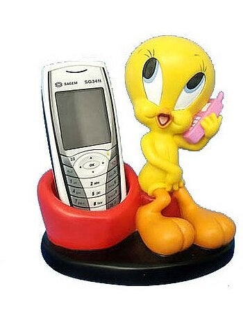 Figurine porte-téléphone Titi (Tweety) en résine 13 x 13 cm - La boutique des toons