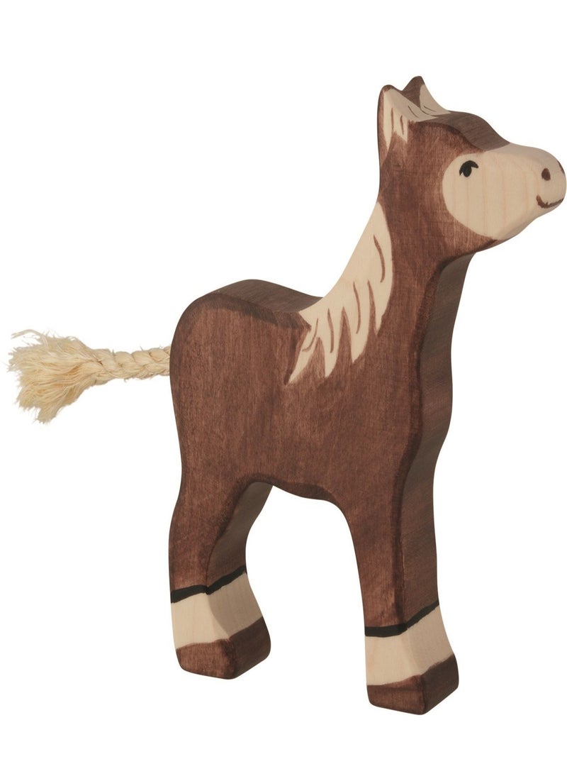 Figurine Poulain debout, marron foncé Marron - Kiabi