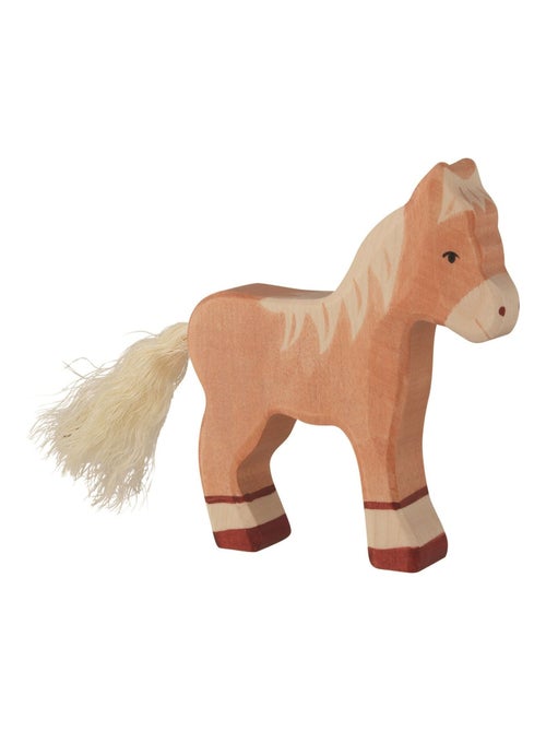 Figurine Poulain debout, marron - Kiabi