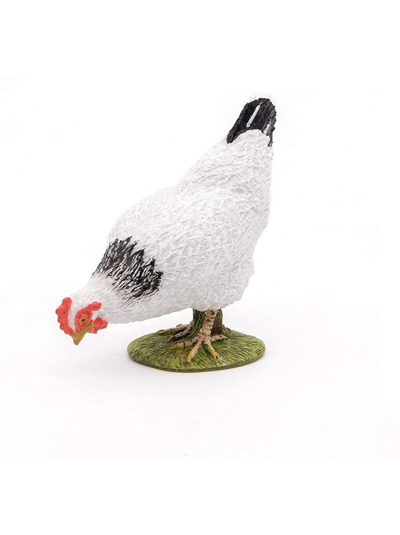 Figurine Poule blanche picorant Blanc - Kiabi