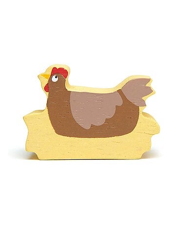 Figurine Poule en bois