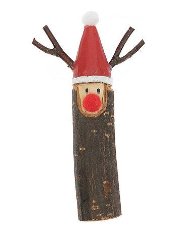 Figurine renne en bois 7 x 12.5cm