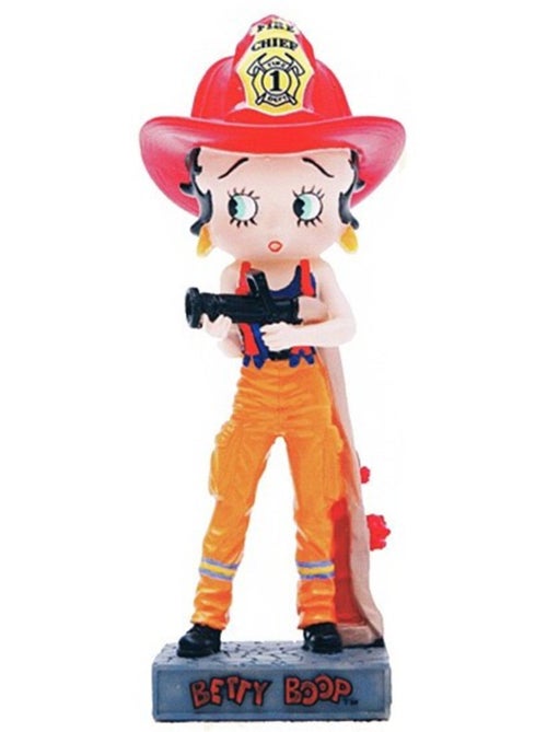 Figurine résine Betty Boop pompier Collection N°18 peinte, env. 15 cm - Kiabi