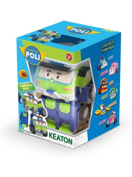 Figurine robot 10 cm - silverlit – robocar poli – véhicule transformable keaton 2-en-1 - Kiabi